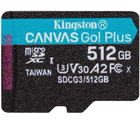 Kingston 512GB microSDXC Canvas Go! PLus 170R/100W U3 UHS-I V30 Card bez adapteru (SDCG3/512GBSP)