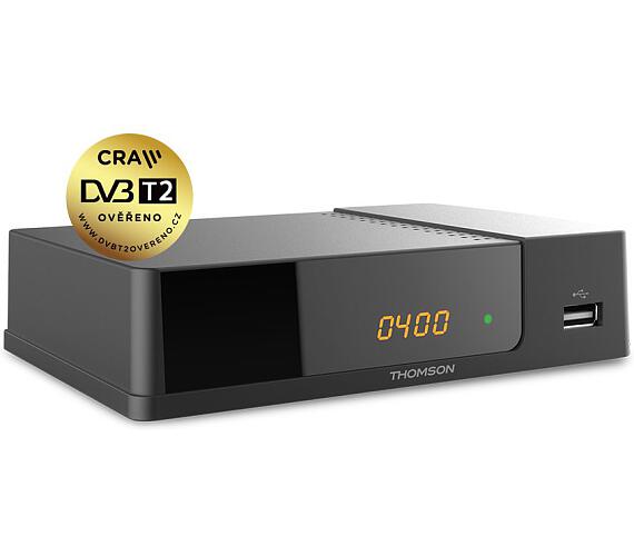 Thomson DVB-T/T2 set-top-box THT 709/ Full HD/ H.265/HEVC/ CRA ověřeno/ PVR/ EPG/ USB/ HDMI/ LAN/ SCART/ černý (THT709)