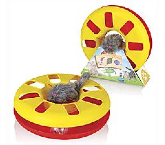 Tommi Hračka kočka Speedy ball s myškou na gumě