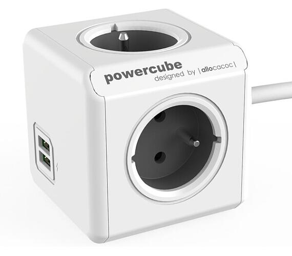 Powercube Extended USB zásuvka šedá