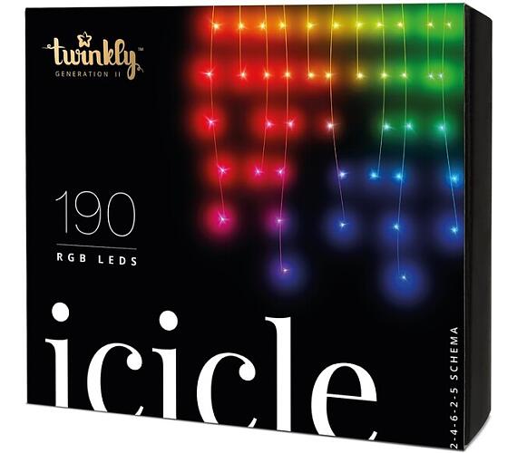Twinkly Icicle Multi-Color chytrá světýlka 190 ks 5m (TWI190STP-TEU)