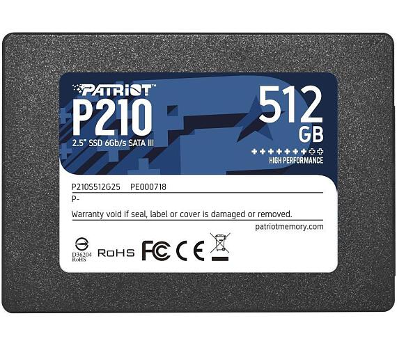 PATRIOT P210 / 512GB / SSD / 2.5" / SATA / 3R (P210S512G25)
