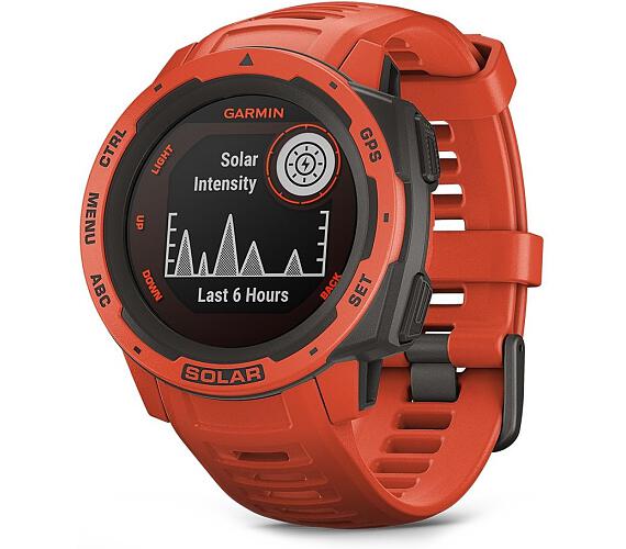 Garmin chytré GPS hodinky Instinct Solar Flame Red Optic (010-02293-20)
