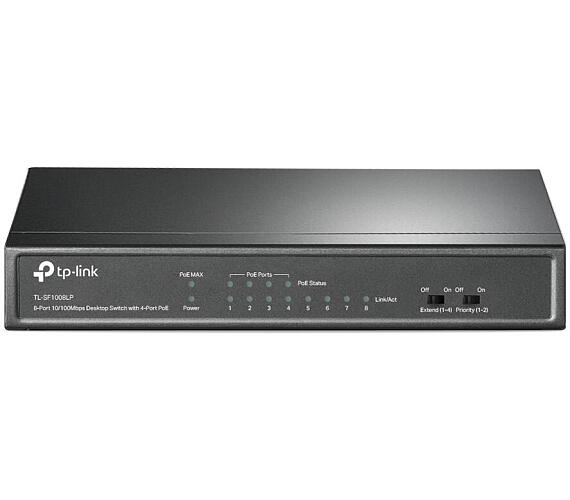 TP-Link tP-link TL-SF1008LP 8x10/100 (4xPOE) 41W Desktop kovový CCTV Switch