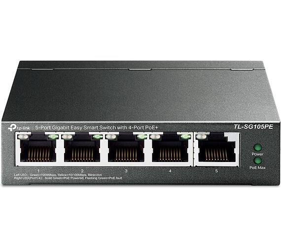TP-Link TL-SG105PE 5xGb (4xPOE+) 65W Easy Smart Switch + DOPRAVA ZDARMA