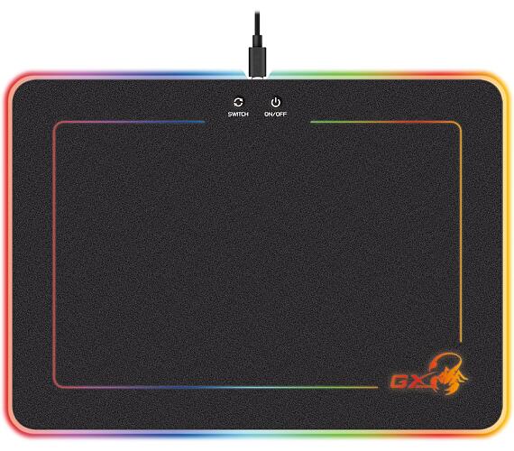 Genius GX GAMING podložka pod myš GX-Pad 600H RGB/ 350 x 250 x 5,5 mm/ tvrdá/ USB/ RGB podsvícení (31250006400)