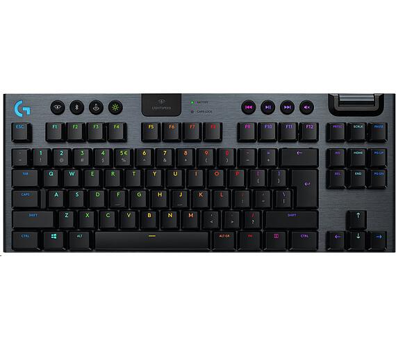 Logitech G915 TKL Tenkeyless LIGHTSPEED Wireless RGB Mechanical Gaming Keyboard - CARBON - US INT'L - INTNL (920-009503) + DOPRAVA ZDARMA