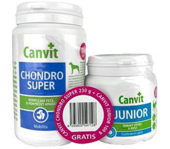 Canvit Chondro Super 230g+Canvit Junior pro psy 100g
