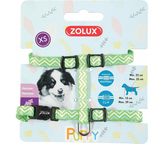 Postroj pes štěně PIXIE nastavitelný zelený 8mm Zolux