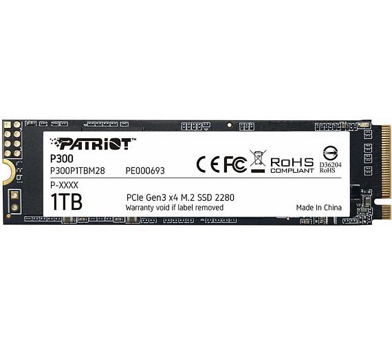 PATRIOT P300 1TB SSD / Interní / M.2 PCIe Gen3 x4 NVMe 1.3 / 2280 (P300P1TBM28)