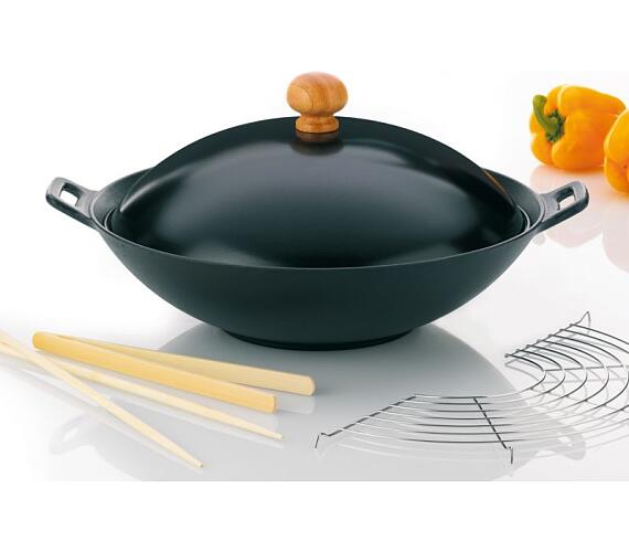 Kela Wok litinový 36 cm s příslušenstvím 5 ks + DOPRAVA ZDARMA