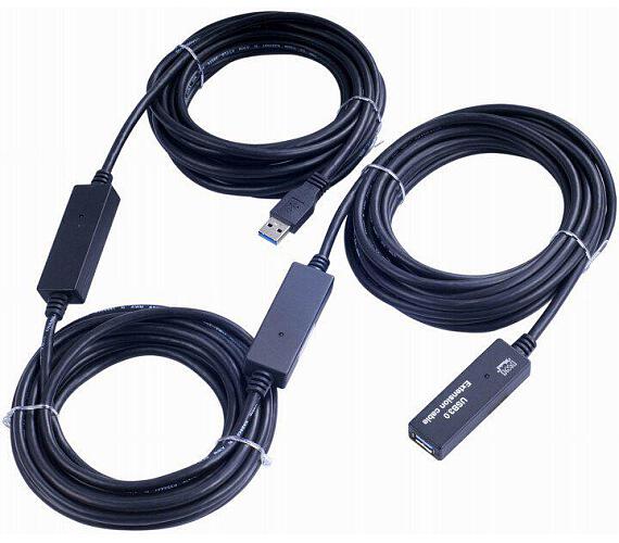 PREMIUMCORD USB 3.0 repeater a prodlužovací kabel A/M-A/F 15m (ku3rep15)