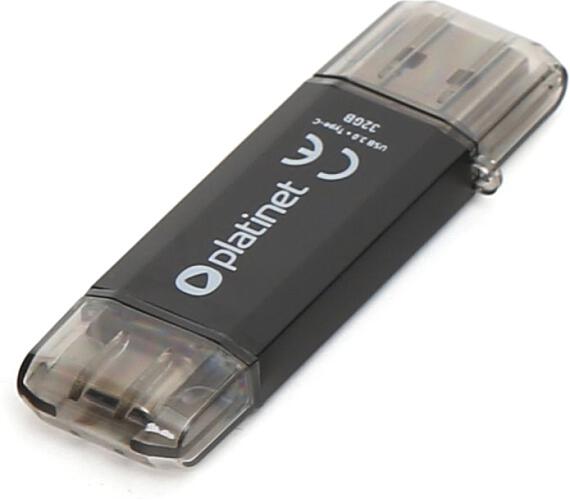 Platinet PENDRIVE USB 3.0 + Type-C 32GB BLACK [45451] (PMFC32B)