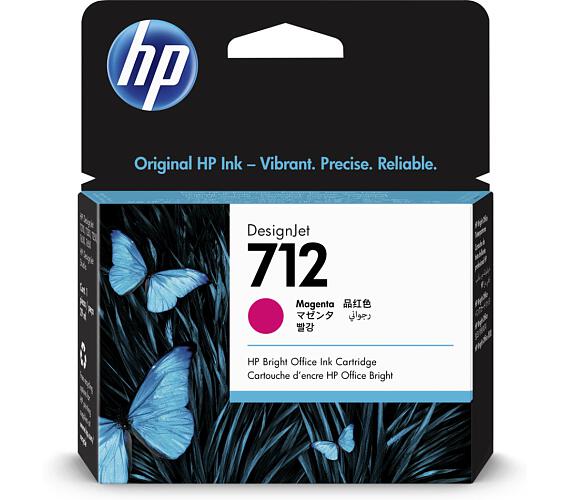 HP 712 Inkoustová náplň purpurová (29ml); 3ED68A