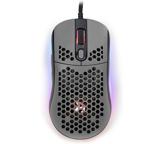 AROZZI herní myš FAVO Ultra Light Black-Grey/ drátová/ 16.000 dpi/ USB/ 7 tlačítek/ RGB/ černošedá (AZ-FAVO-BKGY)