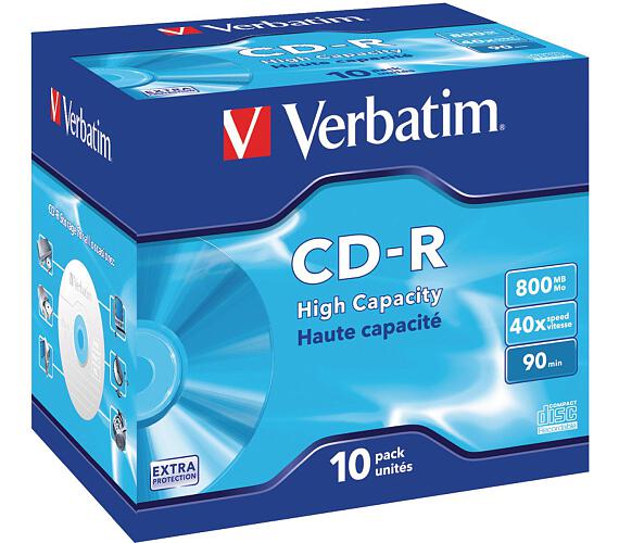 Verbatim CD-R(10-Pack)Jewel / EP / DL / 40x / 90min / 800MB (43428)