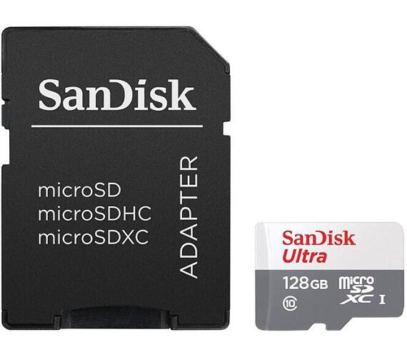 Sandisk Ultra microSDXC 128GB 100MB/s + adaptér (SDSQUNR-128G-GN3MA)