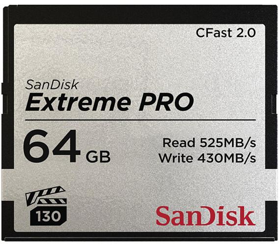 Sandisk Extreme Pro CFAST 2.0 64 GB 525 MB/s VPG130 NÁHRADA ZA 139715