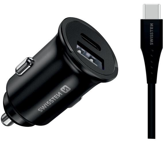 Swissten CL PRO SAMSUNG SUPER FAST CHARGING 25W + KABEL USB-C/USB-C 1,2 M BLACK