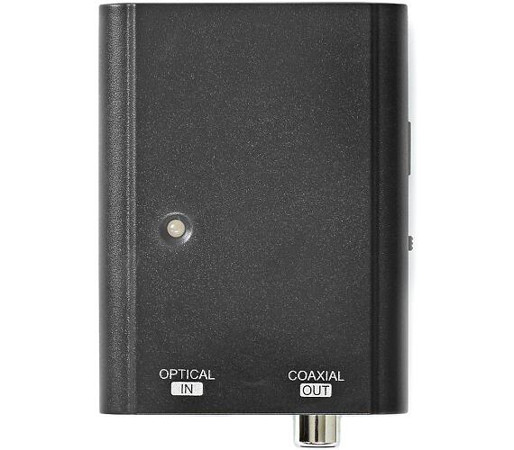 NEDIS digitální audio převodník/ 1cestný/ zásuvka Toslink/ zásuvka RCA (SPDIF)/ černý (ACON2506BK)