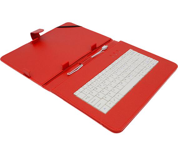 AIREN AiTab Leather Case 4 with USB Keyboard 10" RED (CZ/SK/DE/UK/US.. layout) (Leather Case 4 10R)