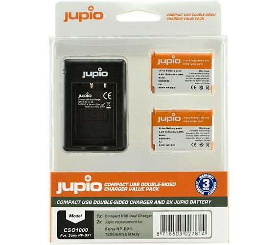 Jupio 2x baterie NP-BX1 - 1250 mAh + nabíječka pro Sony + DOPRAVA ZDARMA
