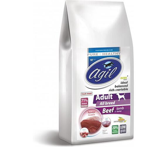 Granule pro psy Agil Adult All Breed Low Grain Beef Lamb Tuna, 10kg