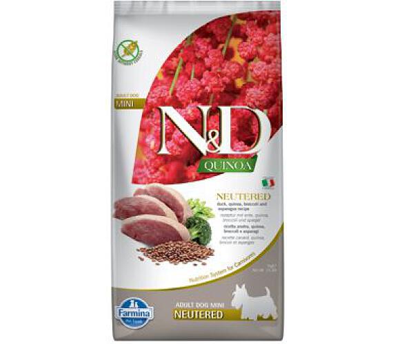 N&D Quinoa DOG Neutered Duck&Broccoli&Asp. Mini 7kg