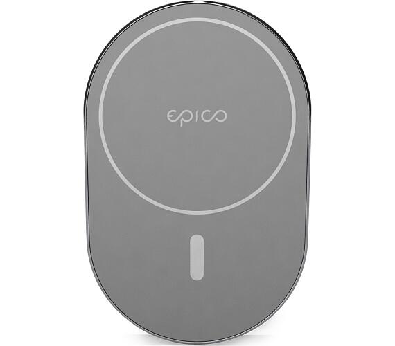 Epico Ellipse bezdrátová autonabíječka 15W s podporou uchycení MagSafe a s adaptérem v balení - vesmírně šedá