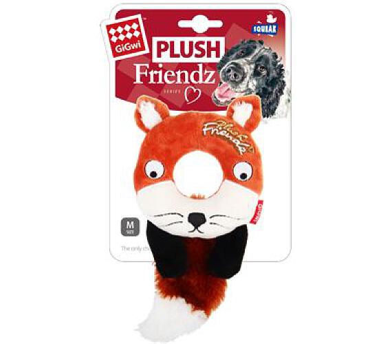 GiGwi Plush Friendz liška s gumovým krouž.