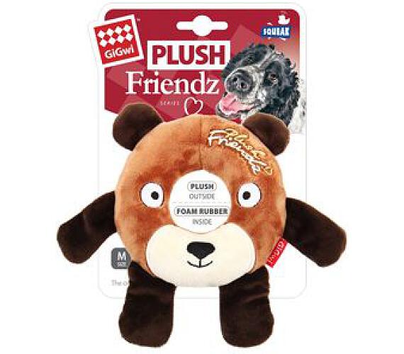GiGwi Plush Friendz medvěd s gum. kroužkem
