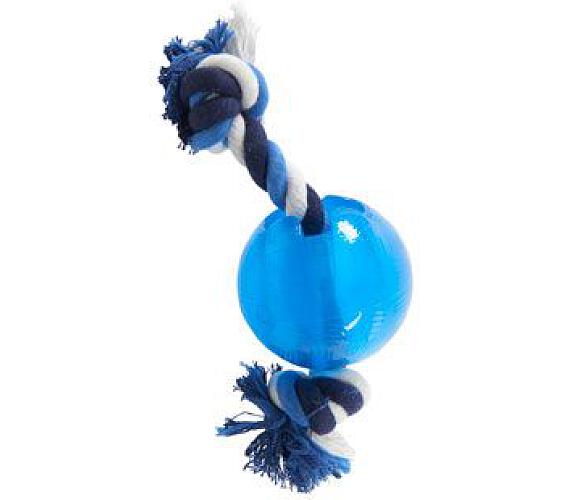 Kruuse Hračka pes BUSTER Strong Ball s provazem sv. modrá