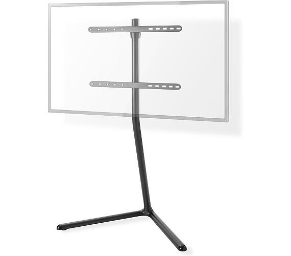 Podlahový TV Stojan / 49 - 70 " / Maximální podporovaná hmotnost obrazovky: 40 kg / Provedení V-vorm / Protiskluzový popruh / Snap-lock / Hliník / Ocel / Černá + DOPRAVA ZDARMA