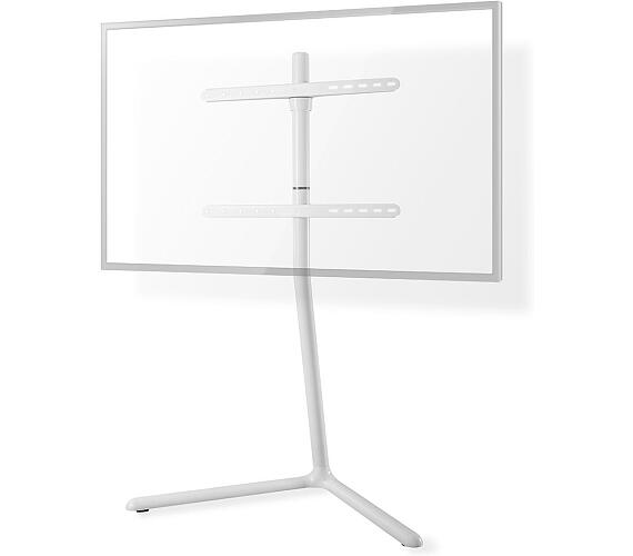 Podlahový TV Stojan / 49 - 70 " / Maximální podporovaná hmotnost obrazovky: 40 kg / Provedení V-vorm / Protiskluzový popruh / Snap-lock / Hliník / Ocel / Bílá + DOPRAVA ZDARMA