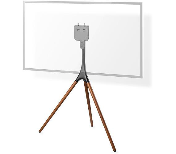 Podlahový TV Stojan / 55 - 65 " / Maximální podporovaná hmotnost obrazovky: 30 kg / Skandinávské Provedení / Vhodné pro Samsung Q-LED / Protiskluzový popruh / Hliník / Ocel / Černá + DOPRAVA ZDARMA