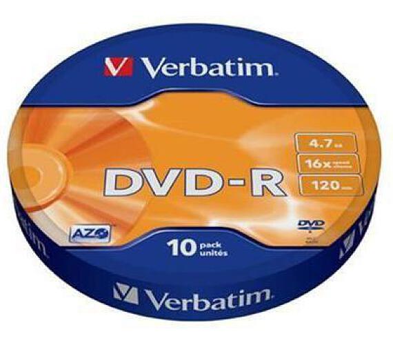 Verbatim VERBATIM DVD-R 4,7 GB 16x 10-spindl RETAIL (43729)
