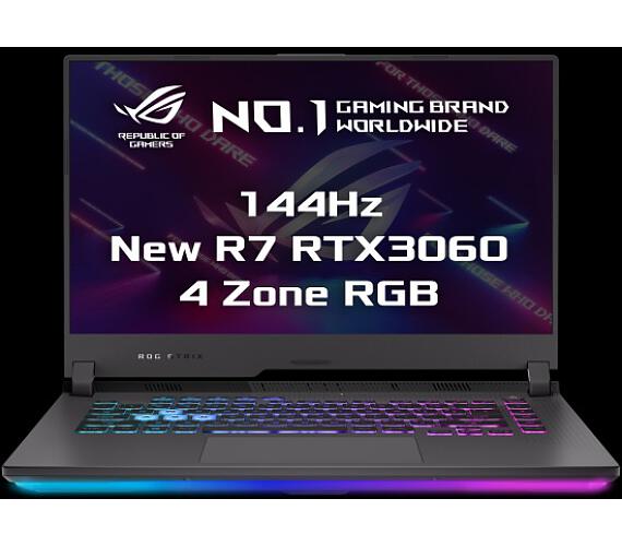 Asus ROG Strix G513QM-HN064T 15,6" FHD/IPS/144Hz/AMD Ryzen7/2x8GB/512GB SSD/RTX 3060 6GB/W10 Home/Šedý/2r Pick-Up&Return + DOPRAVA ZDARMA