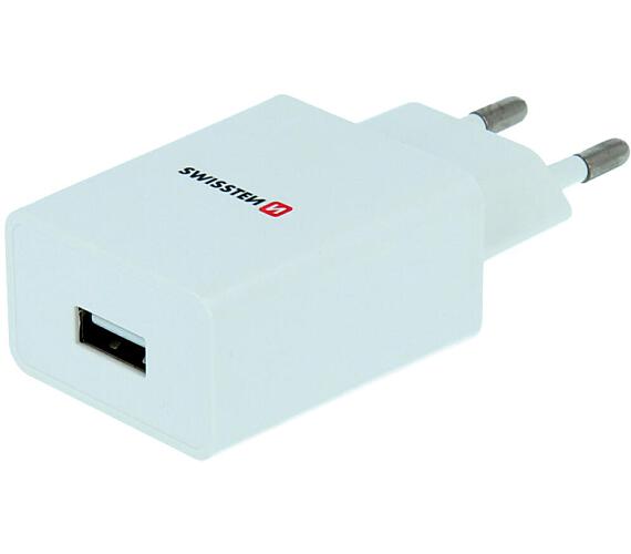 Swissten SÍŤOVÝ ADAPTÉR SMART IC 1x USB 1A POWER + DATOVÝ KABEL USB / MICRO USB 1,2 M BÍLÝ