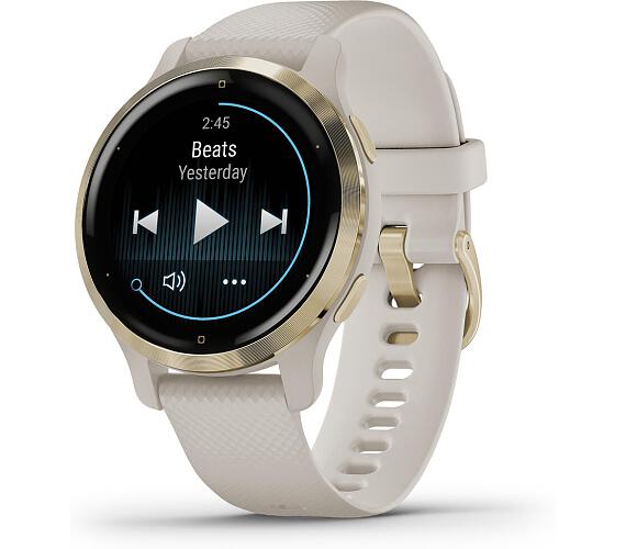Garmin sportovní GPS hodinky Venu2S Light Gold/Sand Band (010-02429-11) + DOPRAVA ZDARMA