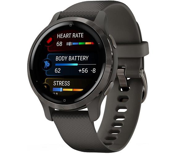 Garmin sportovní GPS hodinky Venu2S Slate/Black Band (010-02429-10)