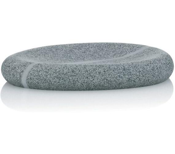 Kela Miska na mýdlo TALUS poly dekor kámen šedá KL-20255