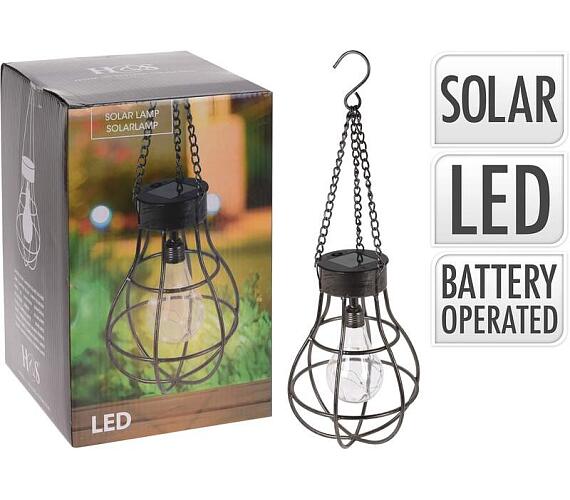 ProGarden Lampa solární s LED žárovkou závěsná 18,5 x 27 cm KO-512000570