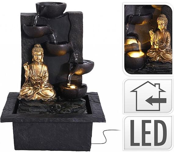 ProGarden Fontána pokojová s LED osvětlením Buddha KO-795202270 + DOPRAVA ZDARMA