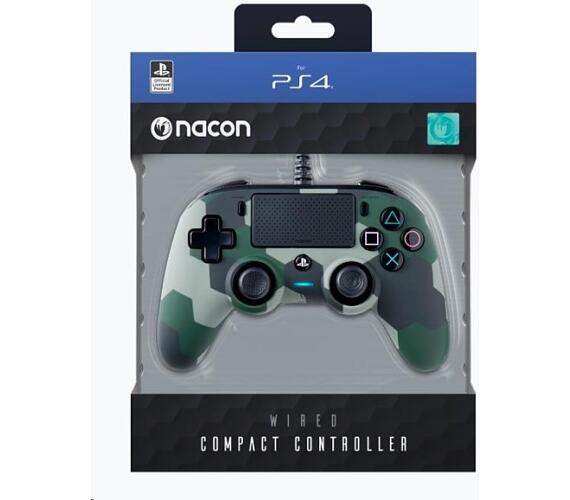Nacon Wired Compact Controller - green camo (PS4)