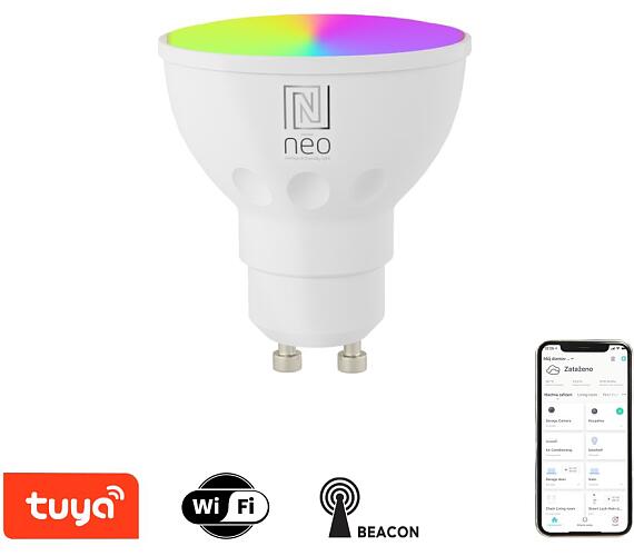 IMMAX NEO LITE Smart žárovka LED GU10 6W RGB+CCT barevná a bílá