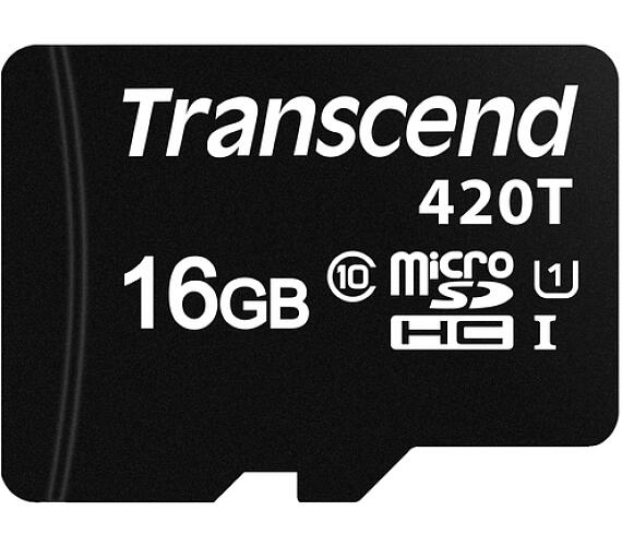 Transcend 16GB microSDHC420T UHS-I U1 (Class 10) 3K P/E paměťová karta