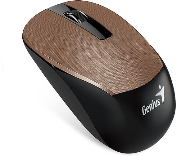 Genius GENIUS NX-7015/Kancelářská/Optická/1 600 DPI/Bezdrátová USB/Hnědá (31030019403)