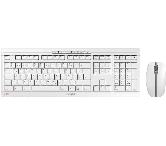 CHERRY set klávesnice a myši STREAM DESKTOP RECHARGE/ bezdrátová/ USB/ dobíjecí / bledě šedá (JD-8560EU-0) + DOPRAVA ZDARMA