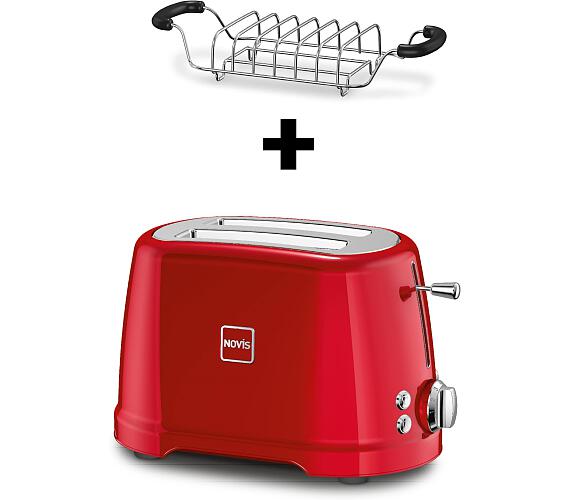 Novis Toaster T2 (červený) + mřížka na rozpékání ZDARMA + DOPRAVA ZDARMA
