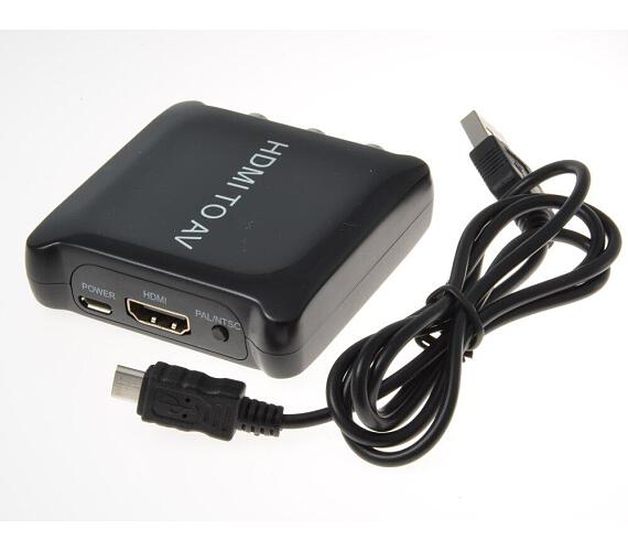 PREMIUMCORD premiumCord převodník HDMI na kompozitní signál a stereo zvuk (khcon-16)